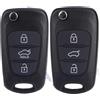NONE Sostituzione Chiave A Distanza Dell'automobile Borsette 3 BT Flip Pieghevole Chiave Caso Per Kia K2 K5 Rio 3 Picanto Ceed Cerato Sportage Per Hyundai