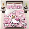 Sanrio Set biancheria da letto per camera da letto stampata Hello Kitty Copripiumino Regali di Natale Comforte Cartoon con federa