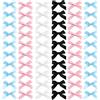 NONE 50/100 pezzi mini fiocchi di nastro di raso blu rosa piccolo fiocco di nastro regalo artigianale fai da te decorazioni per feste di compleanno di nozze fiocco decorazione floreale