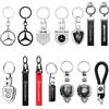 HONDA Portachiavi 3D in Metallo e Pelle con Logo Auto e Corda Intrecciata per Mercedes Benz AMG C200 C260 C300 W108 W124 W126 W140 W168 W169 W176