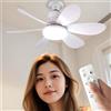 NONE Lampada Ventilatore da Soffitto LED E27 con Telecomando 30W 40W, Funzione Dimmerabile, Adatta per Soggiorno, Studio e Uso Domestico 85-265V
