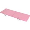 HOMCOM Tappeto da palestra HOMCOM per yoga, pilates, fitness, pieghevole, portatile, ottimo comfort, 180L x 60L x 5H cm, rivestimento sintetico, rosa