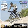 OTIDA HT27 Bicicletta Elettrica da Città 1000W 50KM/H 27.5 Pollici, Batteria al Litio 48V20AH, Bici Elettrica da Montagna per Adulti