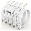 KADIXI Cavo USB da 1/3/5 pezzi per iPhone 14 13 12 11 Pro Max Plus XR Xs Max, da USB a Lightning, 2m, Cavo di Ricarica Veloce, Accessori