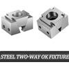 NONE Morsa da banco CNC M6 M8 M10 M12 M14 M16 OK Vise con morsetti a cuneo, morsa bilaterale singola modulare di precisione per lavorazioni industriali