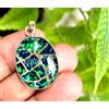 Unico 30.75 KT Opale di Fuoco Dorato Fiocco 925 Argento Sterling Fatto a Mano