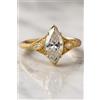 FemousGems Anello di Fidanzamento 1.50CT Moissanite Solitario Marquise Split 14k Oro Giallo