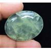 Gemsmyriad 100% Naturale Africano Verde Prehnite 74.05 Certificato Interno Nero Hair Gemma