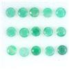 Gemsporium Taglio Rotondo Naturale Non Scaldato Verde Smeraldo Brasile 15pcs 4.25ct 4.1mm