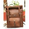 Fatto a mano 22" Zaino Vintage Uomo In Pelle Camel Beige Per Laptop Viaggio