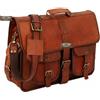 Fatto a mano Borsa Tracolla Uomo In Pelle Marrone Laptop Briefcase 6x13x18 in