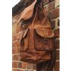 Fatto a mano HANDMADE 20" Zaino in Vera Pelle Marrone Unisex Rucksack Viaggio