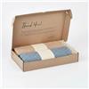 Tadussi Fouta - Telo mare per sauna, 100 x 200 cm, set da 2 pezzi, ideale come asciugamano da sauna XXL per uomo e donna, extra large, 100% cotone, colore indaco e caramello