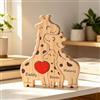 Smile lab Puzzle Personalizzato in Legno Famiglia Festa Della Mamma Idee Regalo Puzzle con Nomi Regalo Donna Uomo Compleanno Natale Anniversario Decorazioni Casa (Giraffa2)