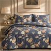 B O S A L O N I HOME Set Copripiumino Matrimoniale 4 Pezzi 220x230 con Lenzuolo 160x200+35 e 2 Federe 50x80 - Microfibra Morbida Traspirante - Bouquet Harmony Collection (Bouquet Provenza)