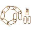 YOKIVE 1 Set Catena per Lampada a Sospensione, Maglia Spessa da 4mm con cerchi di Connessione, Ideale per Luci a Soffitto, Lampade (Oro Scuro, 12 Pollici)