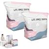 Generic No‑Pump Vacuum Storage Bags - Press & Seal, No Pump Needed, Reusable Space Saving Compression Bags, Moisture & Dust Proof Vacuum Storage Bag For Clothes, Perfect For Bulky Bedding (M+L)