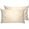 Lirex Federe Confezione da 2, 300 Fili 100% Cotone Traspiranti e Morbide Copricalcino, 50 x 90 cm, Bianco Crema