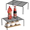 Lonian Organizer da cucina, confezione da 2 pezzi, per mobili da cucina e cucina, per mobili da cucina, piani di lavoro, dispense, cibo e utensili (nero)