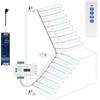 MALIIGAZA COB LED illuminazione scale 16 livelli 6000 K bianco freddo, sensore Smart Motion Stair Light con telecomando e sensore di luce, illuminazione automatica per gradini interni