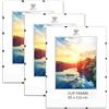 MG Design Cornice a Giorno Set 3 pezzi in 85 x 116 cm - Cornici senza cornice con acrilico e pannello posteriore in HDF per foto, poster e puzzle, verticale & orizzontale