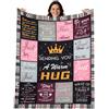 Vicloon Abbracci Flanella Coperta, Abbracci Coperta 130X150CM, Coperta Regalo in Flanella, Regalo Donna Compleanno, Coperta con Citazioni Commoventi, per Mamma, Figlia, Sorella, Ragazza, Moglie, Nonna