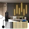 tlinkosta Kit di illuminazione per pannelli acustici striscia LED 6-in-1 dimmerabile | controllo touch passante, adatto per griglie in legno e decorazione della parete dietro la TV