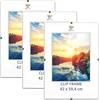 MG Design Cornice a Giorno Set 3 pezzi in A2 42 x 59,4 cm - Cornici senza cornice con acrilico e pannello posteriore in HDF per foto, poster e puzzle, verticale & orizzontale