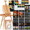 VISWIN Kit di Pittura Tutto-in-Uno Professionale con Cavalletto Alluminio e Portatile, Set 96 Acrilici, Acquerelli & Olio, Tele, Kit per Adulti, Artisti, Bambini