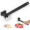 LDERFIV Batticarne, Doppio Lato Pesante Batticarne Pesante Martello, Martello da Bistecca in Alluminio, Mallet Batticarne con Manico Antiscivolo per Cotoletta, Bistecca, Manzo, Pollo, bistecche