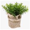 artplants.de Timo Artificiale Vitus in sacchettino di Juta, Verde, 18cm - Erba aromatica Finta/Pianta Verde