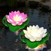 SKIKHN 2 Pezzi Lampada Loto per Esterno, Luce Artificiale Loto Galleggiante Solari, Luci Floreali Galleggianti Impermeabili, per Piscina, Matrimoni, Anniversari, Decorazioni da Giardino(Bianco Viola)