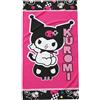 Hello Kitty Telo Mare per Bambini - Asciugamano Piccolo con Stampa BlueY - Colore Blu - 70 x 140 cm - Realizzato in 100% Poliestere da 240 gsm KUROMI