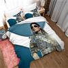 Ste-X 60 Cotone A Fiocco Lungo Michael Jackson, Cantante Idol 3 Pezzi 3D Graffiti Biancheria Da Letto Copripiumino Primavera E Autunno Piumino Semplice (Stile 02,200x200cm)