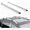 VEVOR Barre Trasversali da Tetto per Auto SUV, Portapacchi da Tetto Auto Carico max 100 kg Lunghezza 1350 mm, Barre 2 pezzi per Porta Bagagli (Incluso palo, senza piedini fissi)