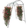 KiwiHood Traliccio da Giardino per Arrampicata su Piante, Arco Metallico Alto 2,3 m, Nero, Acciaio Q195, Forma ad A, Moderno, Galvanizzato e Rivestito in Plastica