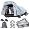HEYIDAMAI Rete ombreggiante per auto, 3 x 4 m, rete parasole per auto, rete ombreggiante riflettente, in alluminio con occhielli, 80% UV, per serra patio, cane, animali