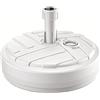 Prosperplast Base ombrello rotondo in polietilene con design a righe 39 x 39 x 13 cm in colore bianco