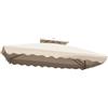 VOLKAI Telo di ricambio gazebo quadrato Garden Parasol Decentrated 2.5 x 2.5 m telo per gazebo impermeabile Terrace and Outdoor Furniture Gazebo Pool Garden Outdoor Environments (beige, 4 Ombrelli)