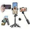 Seymal Klype Tripod-Grip Snappro Selfie Stick Bluetooth Treppiede Smartphone portatile espandibile con telecomando e supporto per video e viaggi(Nero)