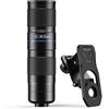 Jectse Teleobiettivo 5-10X per Smartphone, con Zoom Ottico 150-300 Mm, Rivestimento Multistrato e Attacco Universale a Clip, per Fotografia a Lungo Raggio, Viaggi e Birdwatching