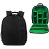 Generico Zaino for fotocamera Borsa da esterno di grande capacità for laptop 15,6 pollici può ospitare fotocamere e Mult(Small size-green)