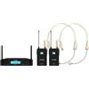 Audibax AWM 203 - Sistema Wireless Microfono Fascia Professionale - 2 Canali UHF - Connettore Mini-XLR - App ed Eventi dal vivo - Audio professionale