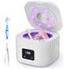 Txmyxgs Pulitore Ultrasuoni,Pulitore a Ultrasuoni da 340 ml Pulitore Ultrasuoni Apparecchio Denti, Pulitore a ultrasuoni dentale 49 kHz,pulitore protesi dentarie UV con timer digitale 4 modalità per Protesi