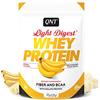 QNT Proteine del Siero di Latte con Fibre, Bcaa e Whey Isolate Gusto Banana - 0.5 kg