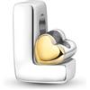Parmuz charms lettere per bracciali collana fai da te 925 ciondoli in argento sterling A-Z Golden Heart Alfabet perle iniziali regalo di gioielli per donne