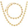 Caimeytie Set di collana e bracciale in acciaio inox, per ragazze, donne, regalo per la mamma, regalo per ragazze, Acciaio inossidabile