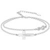 OHAYOO Bracciale da donna con simbolo dell'infinito in argento Sterling 925, oro rosa, con croce, gioiello regalo per fidanzata, donna, ragazza, mamma, Standard, Argento sterling, Zirconie sintetico