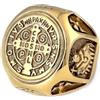 VHKJewE Amuleto cattolico di protezione dai demoni, gioiello religioso gotico medievale(Gold,S)