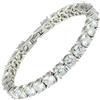 Rizilia Taglio Rotondo Zirconia Cubica Bianca CZ 18K Placcato Oro Bracciale Tennis, [18cm/7inch]